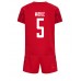 Billige Danmark Joakim Maehle #5 Hjemmetrøye Barn VM 2022 Kortermet (+ korte bukser)